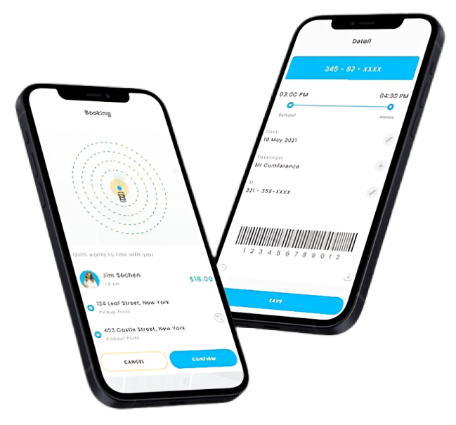 SpaceCab App Interface